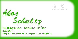 akos schultz business card